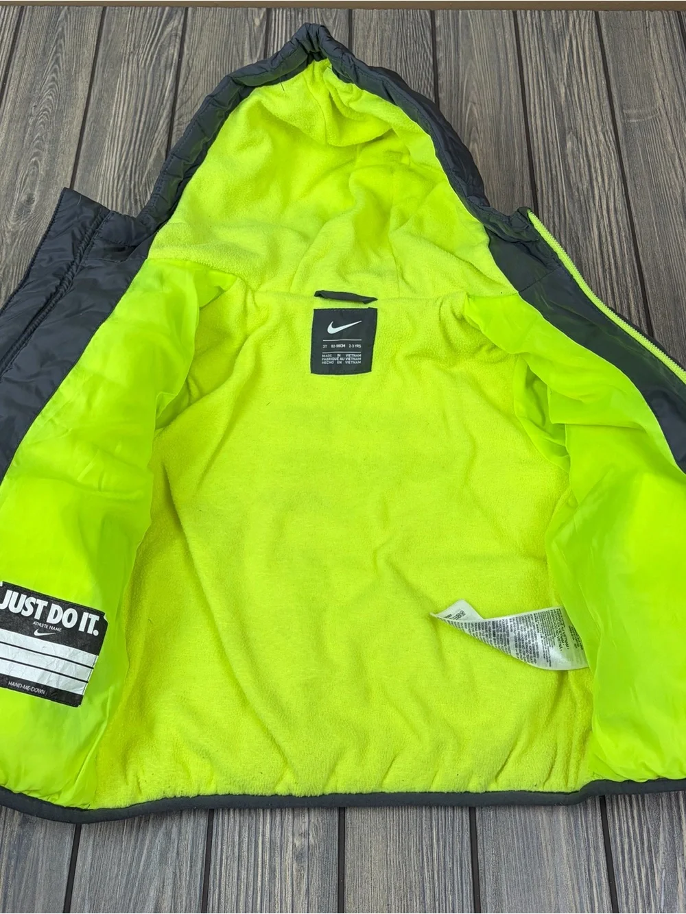 Nike 3T Puffer Coat Boys Grey